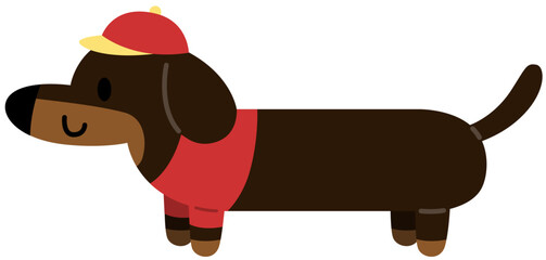 cartoon dachshund