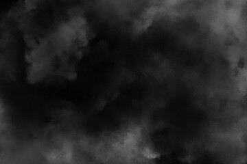 An abstract monochrome image showcasing a dense arrangement of dark and light gray clouds