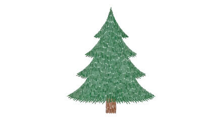 Fototapeta premium Isolated Christmas Tree on White Background