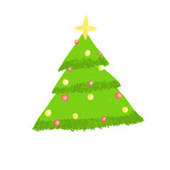 green christmas tree