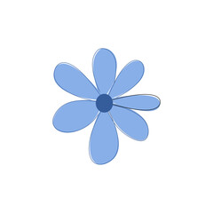 Vector of blue flower