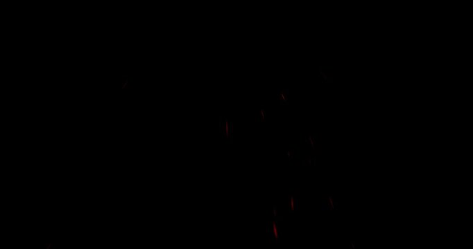 muzzle flash spark explosion effect on black background