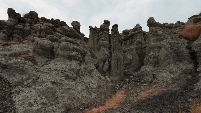  Scenic view of The Stone Dolls in Stone town of Kuklica, Kuklici, North Macedonia