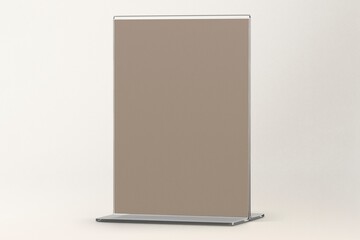 3D sign holder, brown design with blank space