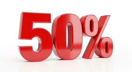 Amazing Half Price Offer Fifty Percent Discount Symbol
