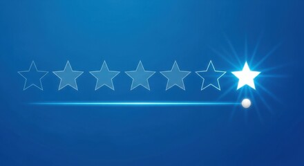 Bright five star feedback indicating highest customer satisfaction