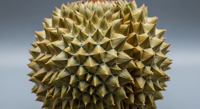 Tropical Spiky Fruit on Gradient Background