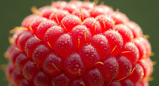 Macro View of Ripe Red Fruit