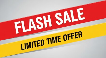 Fototapeta premium Limited time offer flash sale huge savings grab yours now