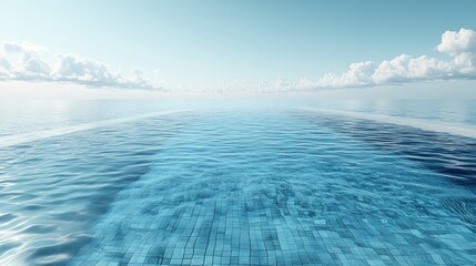 Serene, placid ocean floor pathway