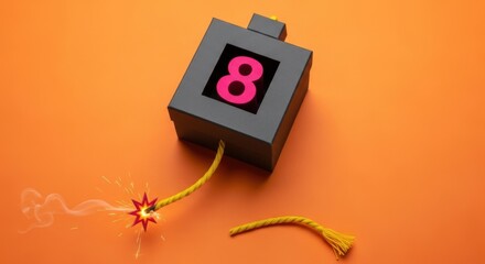 Urgent Countdown Bomb Fuse Lit Up