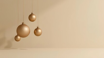 Soft Gold Christmas Minimalist Background