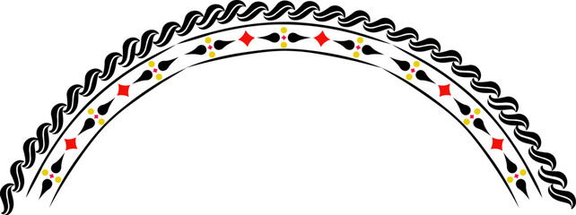 traditional pattern of sumatera. floral pattern with dark color