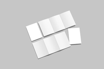 A5 Trifold Brochure blank Mockup
