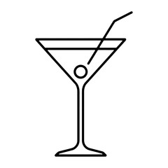 martini glass icon isolated PNG transparent