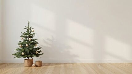 Simple Pine Tree Holiday Scene