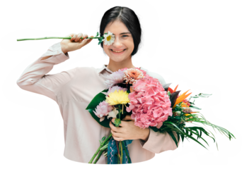 Young girl png element, transparent background