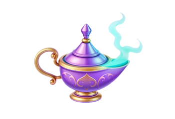 Enchanted Genie Lamp with Magical Smoke