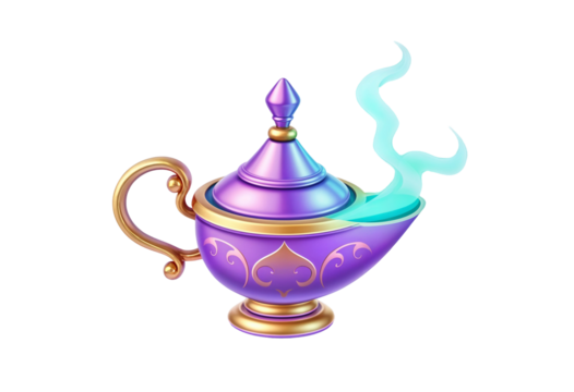 Enchanted Genie Lamp with Magical Smoke
