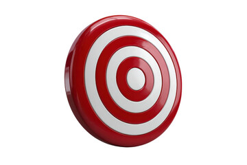 Red and white circular target with concentric rings on black background bullseye archery 1, Isolated On White Background, Png Transparent