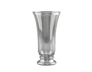 Elegant Clear Glass Vase with Reflective Surface