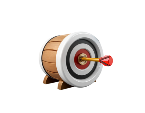 Target with Arrow Hitting Bullseye