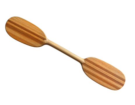 Realistic Wooden Double-Bladed Kayak Paddle