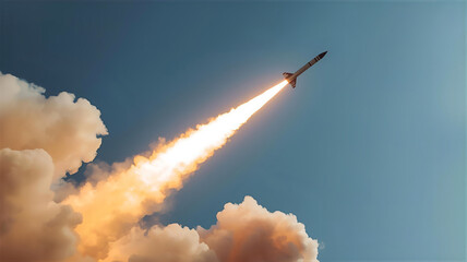 発射されるミサイル