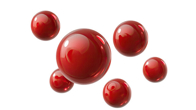 Red button bead with smooth surface and glossy finish showcasing vibrant color and detailed design isolated on white background