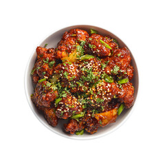 spicy beef strips dish Isolated transparent on white background