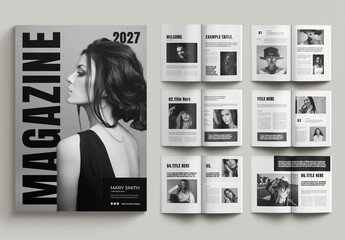 Fashion Magazine Layout Template for Editorial Design