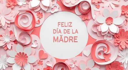Celebrate Día de la Madre with this elegant floral design, perfect for heartfelt cards and promotions with a touch of modern charm and loving sentiment