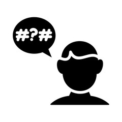 Mental health solid icon. Dementia illustration