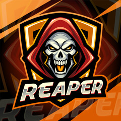Reaper head esport mascot logo design