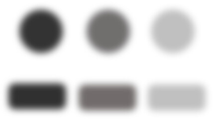 Circle and rectangle shadows with different intensities - Blurry shapes - isolated on white or transparent background 