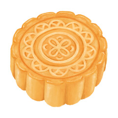 PNG Chinese Mooncake, dessert food illustration, transparent background