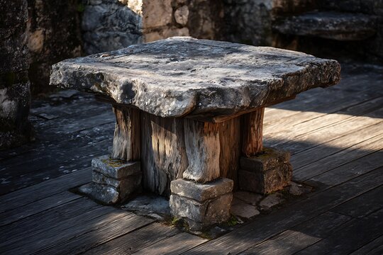stone table in the park