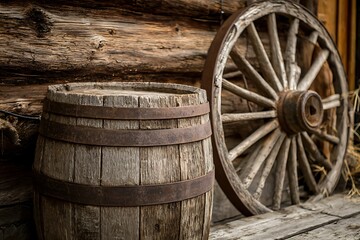 Obraz premium old wooden barrel