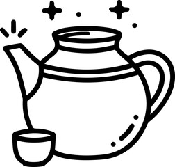 Elegant teapot serving mindfulness and tranquility