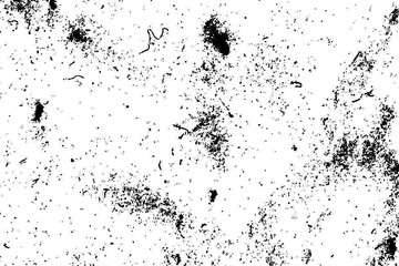 Distressed grunge texture with black dust particles and specks on a white background