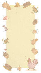 Thanksgiving badge png frame, transparent background
