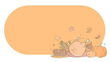 Thanksgiving badge png frame, transparent background