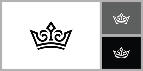 Ornate Swirly Crown Symbol for Luxury, Royal, and Beauty Brand © kerjo