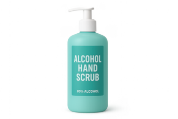 Alcohol hand scrub dispenser bottle for hygiene