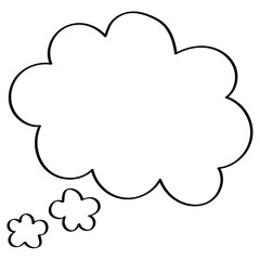 PNG Simple cloud thought bubble illustration., transparent background