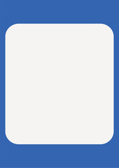 Rectangle frame, white geometric shape vector