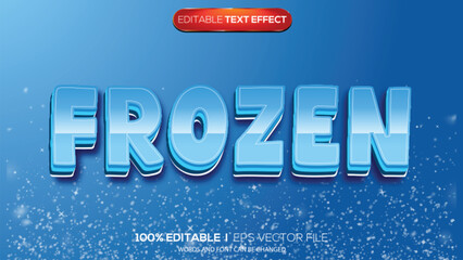 3d text effect winter season theme