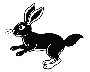 Rabbit illustration on white background