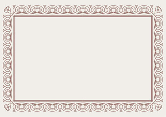 A vintage-style certificate background with ornate circular beige borders and a textured center. Ideal for diplomas, classic awards, formal documents, and retro-themed certificates.