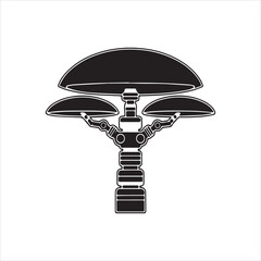  Vector modern stylized shisha hookah lounge bar black silhouette illustration